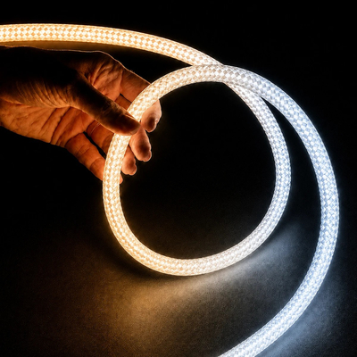 kelvo® GLOWFLEX KLV-101-0513 Ταινία Neon Flex με Πλεκτή Υφασμάτινη Επένδυση LED 14W/m 1400lm/m 360° DC 24V Αδιάβροχο IP65 504 x SMD2835 Chip/m Ρυθμιζόμενο Λευκό CCT από 2700K έως 6000K Dimmable - Lumileds SMD Chip - Μ1000 x Π2.2 x Υ2.2cm - Ρολό 10 Μέτρων - 6 Χρόνια Εγγύηση