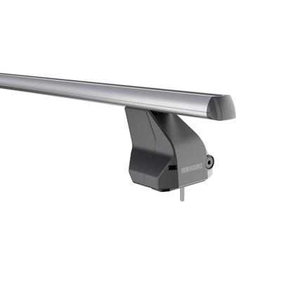 MENABO Ολοκληρωμένο Σετ Μπάρες Οροφής Αλουμινίου OMEGA M 112 cm σε Ασημί Χρώμα για Chevrolet Volt 4 doors 2010>2015 - 2 ΤΕΜ. (9720/MB+13460/MB)