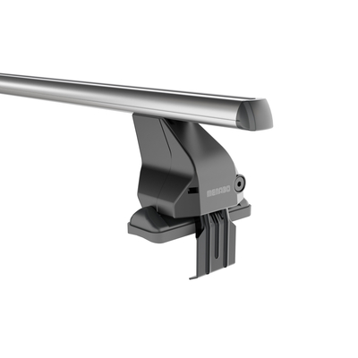 MENABO Ολοκληρωμένο Σετ Μπάρες Οροφής Αλουμινίου OMEGA M 112 cm σε Ασημί Χρώμα για Seat Leon II (1P) 5 doors 2005>2009 - 2 τεμ. (9720/MB+13460/MB)