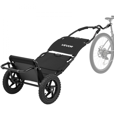Τρέιλερ ποδηλάτου VEVOR 27 kg, 3 σε 1, πτυσσόμενο, με τροχούς 305 mm, αναδιπλούμενο πλαίσιο από ανθρακούχο χάλυβα, κατάλληλο για τροχούς ποδηλάτου 559-711 mm, για μεταφορά φορτίου.