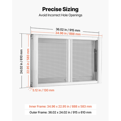 Παράθυρο VEVOR Concession 915x610mm από κράμα αλουμινίου και ακρυλικό, για φορτηγό τροφίμων, έως 85 μοίρες με 2 συρόμενα παράθυρα, τέντα και γάντζο έλξης, ανθεκτικό στο νερό της βροχής
