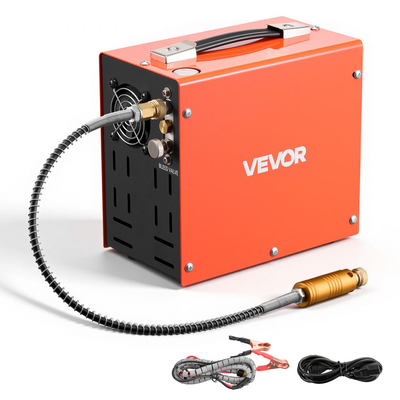 Αεροσυμπιεστής VEVOR PCP 4500PSI PCP Συμπιεστής Αεροβόλου & Εξωτερικός Μετατροπέας, Χειροκίνητη Διακοπή 350W DC12V/AC230V Φορητοί Συμπιεστές Φούρνου Paintball για Αεροβόλο, Μπουκάλι Καταδύσεων