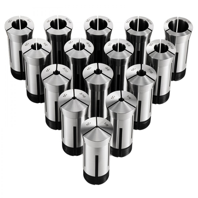 Σετ κόλετ VEVOR 5C Σετ τσοκ ακριβείας 1/8"-1" 15 τεμαχίων στρογγυλών κόλετ 5C, για φρέζες, πρέσες τρυπανιών, εργαλείο τσοκ τόρνου υψηλής συγκέντρωσης TIR 0,0008" με θήκη αποθήκευσης, σκληρυμένο και τροχισμένο