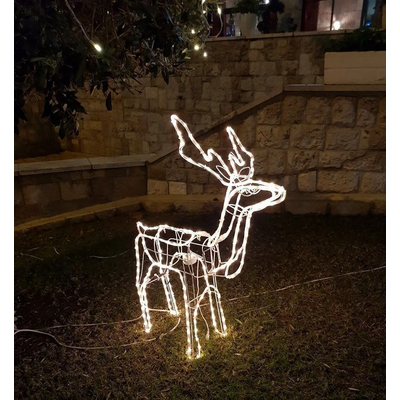 Χριστουγεννιάτικο φωτιζόμενο ελάφι LED - 11 - 272382 - Warm White