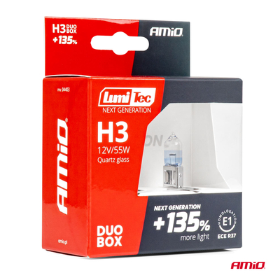 H3 12V 55W PK22s LumiTec NEXT GENERATION +135%  2ΤΕΜ.
