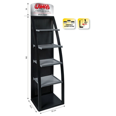 ΕΚΘΕΤΗΣ/ΣΤΑΝΤ ΣΕΤ LAMPA TYPE 1 F12 ΜΕ 4 ΡΑΦΙΑ - 182 cm (ΧΩΡΙΣ ΕΠΙΓΡΑΦΗ)
