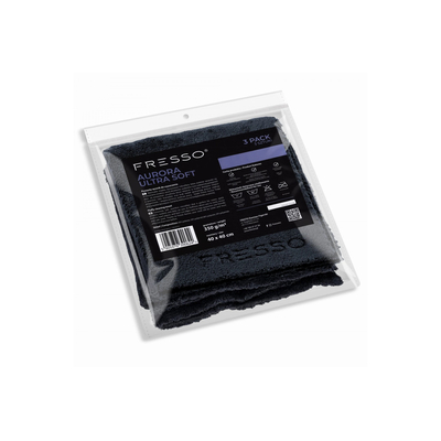 Fresso - Πετσέτες Μικροΐνας Aurora Ultra Soft 40 x 40 cm 350 g/m² με Μακριά Ίνα και Άκρες Κοπής Laser - Σετ 3 Τεμ. (390624/FRE)