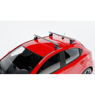 MENABO Ολοκληρωμένο Σετ Μπάρες Οροφής Αλουμινίου OMEGA PLUS L 130 cm Σε Ασημί Χρώμα για Renault Captur II 5 doors 2019> - 2 τεμ. (11750/MB+14730/MB)