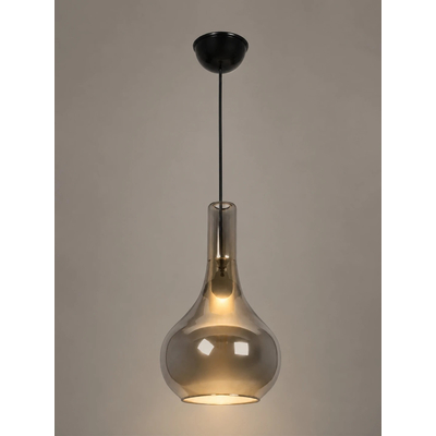 GLOBOSTAR® ΤΟΝΕ 206-0044 Μοντέρνο Κρεμαστό Φωτιστικό Οροφής με Ντουί 1 x E27 AC 220-240V IP20 - Διάφανο  - Μ20 x Π20 x Υ36cm