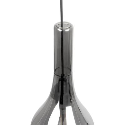 GLOBOSTAR® ΤΟΝΕ 206-0044 Μοντέρνο Κρεμαστό Φωτιστικό Οροφής με Ντουί 1 x E27 AC 220-240V IP20 - Διάφανο  - Μ20 x Π20 x Υ36cm