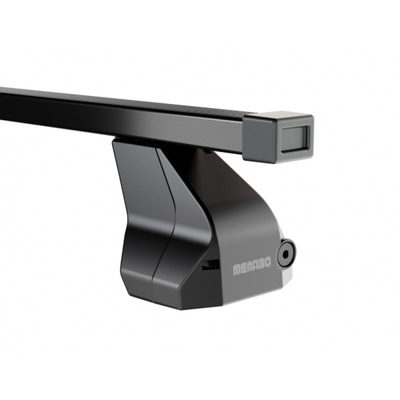 MENABO Ολοκληρωμένο Σετ Μπάρες Οροφής Σιδήρου OMEGA L 130 cm Σε Μαύρο Χρώμα για Mahindra KUV100 5 doors 2016> - 2 τεμ. (9640/MB+12680/MB)