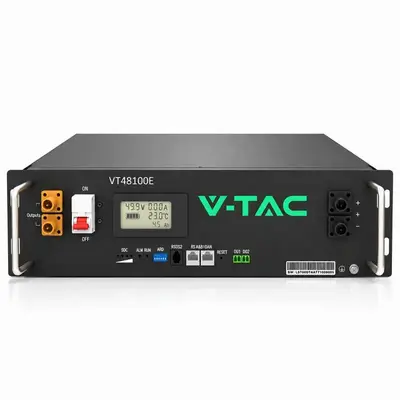 V-TAC Σύστημα Αποθήκευσης Ενέργειας LiFePO4 τύπου rack 5.12KWh 51.2V 100Ah με Οθόνη, BMS 100A, CEI-021 11377