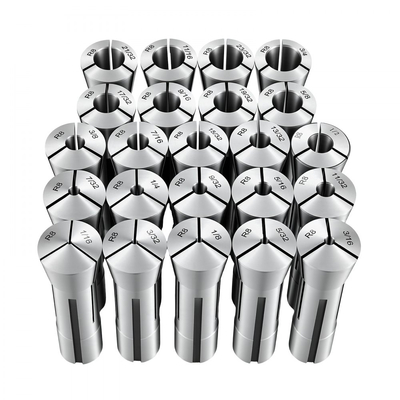 Σετ κόλετ VEVOR R8 1/16"-3/4" 23 τεμαχίων R8 σετ κόλετ φρέζας ακριβείας, για φρέζες, πρέσες τρυπανιών, 0,0008" TIR υψηλής συγκέντρωσης, εργαλείο τσοκ τόρνου με ετικετημένο κουτί αποθήκευσης, κράμα χάλυβα