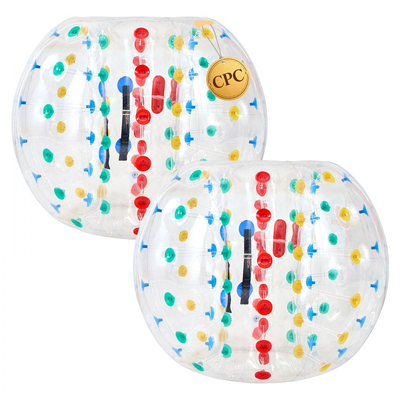 VEVOR 2 φουσκωτές μπάλες προφυλακτήρα 1,5 μ. Human Bubble Adult Διαφανείς, για αυλή, κάμπινγκ, πικνίκ, πάρκο, γκαζόν και ομαδικό παιχνίδι σε εξωτερικούς χώρους, παχύρρευστο υλικό PVC, μπάλα σούμο χάμστερ με λαβή