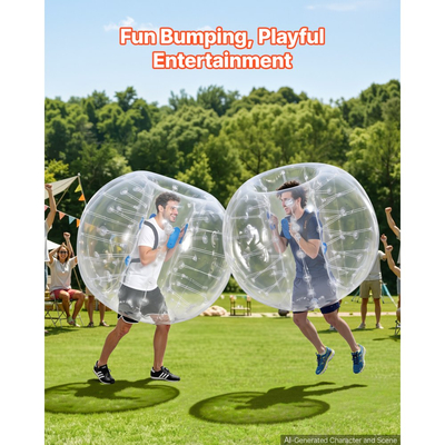 VEVOR 2 φουσκωτές μπάλες προφυλακτήρα 1,5 μ. Human Bubble Adult Διαφανείς, για αυλή, κάμπινγκ, πικνίκ, πάρκο, γκαζόν και ομαδικό παιχνίδι σε εξωτερικούς χώρους, παχύρρευστο υλικό PVC, μπάλα σούμο χάμστερ με λαβή