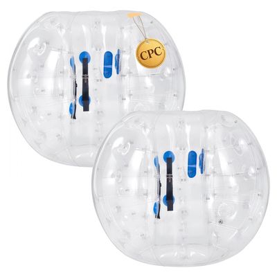 VEVOR 2 φουσκωτές μπάλες προφυλακτήρα 1,5 μ. Human Bubble Adult Διαφανείς, για αυλή, κάμπινγκ, πικνίκ, πάρκο, γκαζόν και ομαδικό παιχνίδι σε εξωτερικούς χώρους, παχύρρευστο υλικό PVC, μπάλα σούμο χάμστερ με λαβή