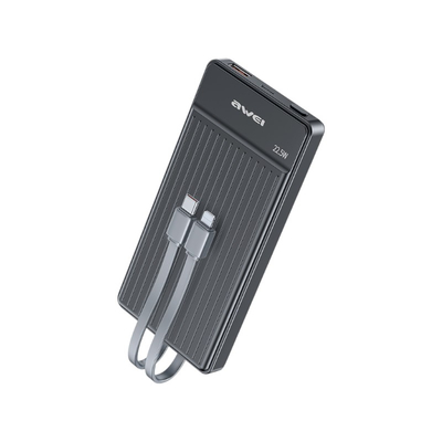Powerbank - 2in1 - Type-C & Lightning - P88K - 10.000mah - 22.5W - AWEI - 007504 - Black