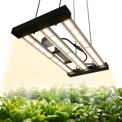 Φως ανάπτυξης LED VEVOR 200W πλήρους φάσματος με δυνατότητα ρύθμισης φωτεινότητας 400-740 nm, για φυτά εσωτερικού χώρου σε τέντα καλλιέργειας 60 x 60 cm, για σπορά, λαχανικά, κράμα αλουμινίου, αλυσίδα μαργαρίτας, ρυθμιζόμενη φωτεινότητα