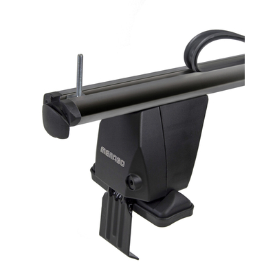 MENABO Ολοκληρωμένο Σετ Μπάρες Οροφής Αλουμινίου DELTA L 141 cm Σε Μαύρο Χρώμα για Kia Optima (JF) 4 doors 2015>2019 - 2 τεμ. (9980/MB+12520/MB)