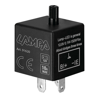 LED FLASHER (ΦΛΑΣΙΕΡΑ) TRIMMER ΗΛΕΚΤΡΟΝΙΚΟ ΓΙΑ LED ΦΛΑΣ 12V max 10A 3PIN LAMPA - 1 ΤΕΜ.