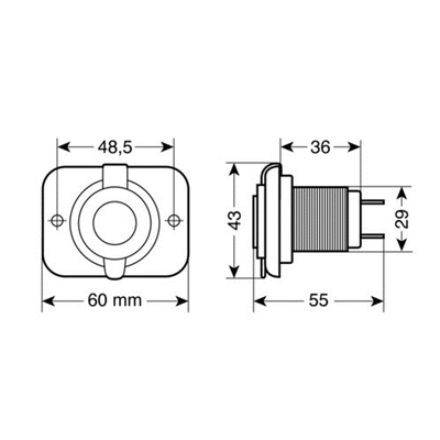 ΠΡΙΖΑ ΦΟΡΤΙΣΗΣ USB ΜΕ ΚΑΠΑΚΙ EXT-7 12/24V
