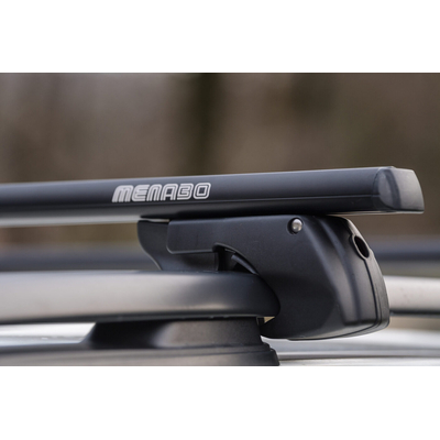 Menabo - Μπάρες Οροφής Αλουμινίου Sherman Black 120 cm Μαύρο για Subaru XV / Crosstrek 12/2022 >  5πορτο / SUV με Raised Rails - 2 τεμ. (12280/MB)