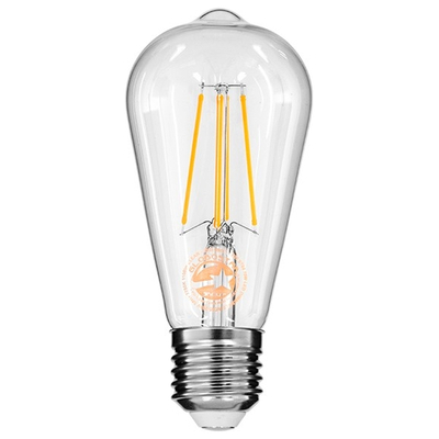 GloboStar® 99017 Λάμπα E27 ST64 Αχλάδι LED LONG FILAMENT 10W 1100 lm 320° AC 85-265V Edison Retro με Διάφανο Γυαλί Θερμό Λευκό 2700 K Dimmable