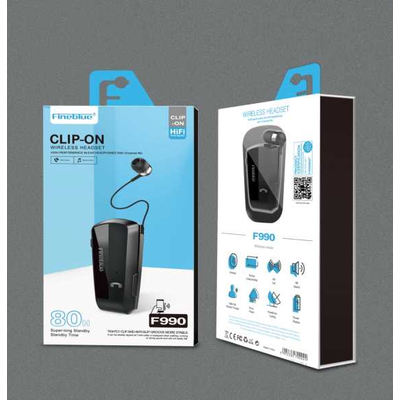 Ασύρματo ακουστικό Bluetooth - F990 - Fineblue - 700024 - Black