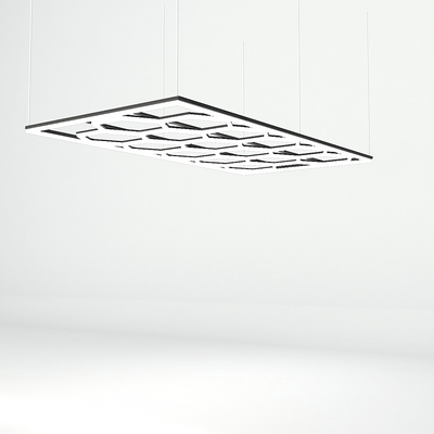 LineaForm - Διακοσμητικό LED Φωτιστικό Πάνελ Οροφής Πολυγωνικού Σχεδιασμού με Εσωτερικά Μοτίβα - 552W 110-240V - Μ484.0 x Π243.3 x Υ2cm - Ψυχρό Λευκό 6500K