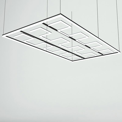 ZenithTrace - Διακοσμητικό LED Φωτιστικό Πάνελ Οροφής Πολυγωνικού Σχεδιασμού με Εσωτερικά Μοτίβα - 552W 110-240V - Μ484.0 x Π243.3 x Υ2cm - Ψυχρό Λευκό 6500K