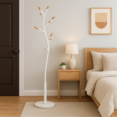 VenCore Arbor White 5520-10002 - Καλόγερος Ρούχων Μεταλλικός Λευκός 37x37x171cm
