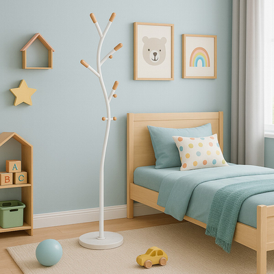 VenCore Arbor White 5520-10002 - Καλόγερος Ρούχων Μεταλλικός Λευκός 37x37x171cm