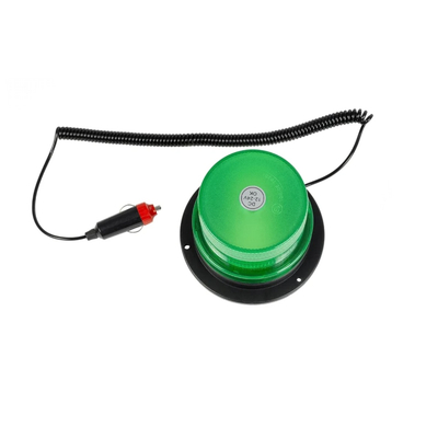 VenCore 6855-10004 - Αδιάβροχος Μαγνητικός Φάρος LED Μονού Χρώματος Πράσινο με Βύσμα Αναπτήρα Αυτοκινήτου 12-24V