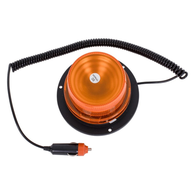 VenCore 6855-10006 - Αδιάβροχος Μαγνητικός Φάρος LED Μονού Χρώματος Πορτοκαλί με Βύσμα Αναπτήρα Αυτοκινήτου 12-24V