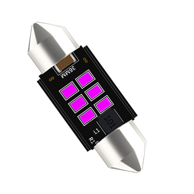 VenCore 3216-10147 - C5W Festoon CanBus Gen4 36mm - Λάμπα LED Σωληνωτή για Βάση C5W 36mm Festoon CanBus Gen4 6 SMD 3020 2W 290 Lumen 8-48 Volt Ροζ