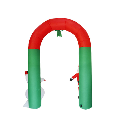 VenCore 8979-10001 - Santa Claus With Snowman Balloon 2.4m - Χριστουγεννιάτικη Φιγούρα Φουσκωτή Αγιου Βασίλη με Χιονάνθρωπο Εξωτερικού Χώρου 2.4m Ύψος - Αυτόματο Φούσκωμα - Φωτιζόμενη