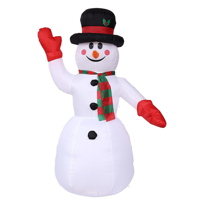 VenCore 8979-10003 - Snowman 2.4m - Χριστουγεννιάτικη Φιγούρα Φουσκωτή Χιονάνθρωπος Εξωτερικού Χώρου 2.4m Ύψος - Αυτόματο Φούσκωμα - Φωτιζόμενος