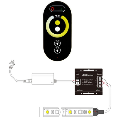 VenCore 6613-10008 - Dimmer Dual Color CCT 12-24V 216-432W with RF Remote - Ασύρματο Dimmer Διπλού Χρώματος CCT με RF Χειριστήριο 12 Volt 216 Watt & 24 Volt 432 Watt Μέγιστο Φορτίο