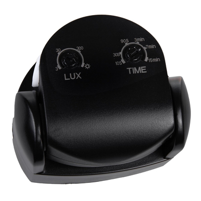 VenCore 3368-10004 - IP65 Dual IR Moving Sensor 230V 5A - Διπλός Ανιχνευτής Κίνησης PIR 180°+120° Μέγιστη Εμβέλεια 12 Μέτρα 230 Volt 1200 Watt Μέγιστο Φορτίο Μαύρο Σώμα