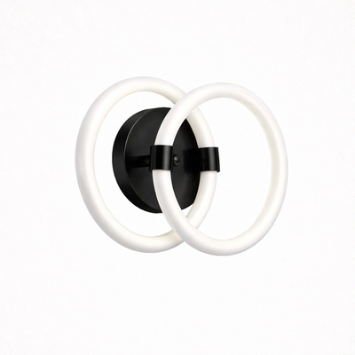 VenCore Vireon Black 6093-20057 - Μοντέρνο Επιτοίχιο Φωτιστικό Απλίκα LED 12W Μαύρο Αλουμίνιο με Ρυθμιζόμενο CCT Λευκό - Ημέρας - Θερμό - Χειρισμός CCT μέσω Διακόπτη On-Off