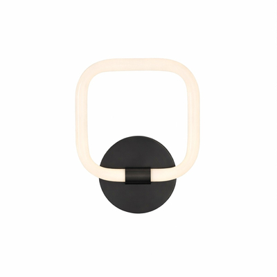 VenCore Seren Black 6093-20061 - Μοντέρνο Επιτοίχιο Φωτιστικό Απλίκα LED 12W Μαύρο Αλουμίνιο με Ρυθμιζόμενο CCT Λευκό - Ημέρας - Θερμό - Χειρισμός CCT μέσω Διακόπτη On-Off