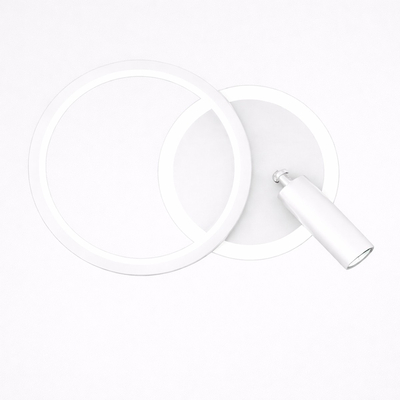 VenCore Novaris White 6093-20070 - Μοντέρνο Επιτοίχιο Φωτιστικό Απλίκα LED 12W Λευκό Αλουμίνιο με Ρυθμιζόμενο CCT Λευκό - Ημέρας - Θερμό - Χειρισμός CCT μέσω Διακόπτη On-Off