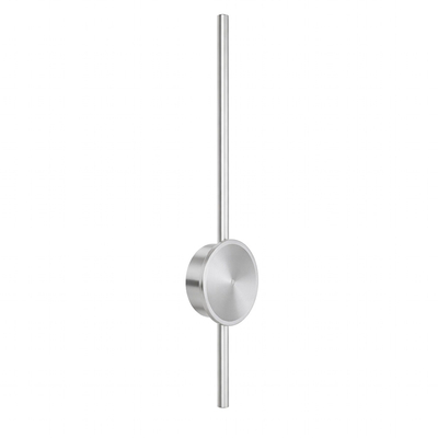 VenCore Axion Silver 6093-20096 - Μοντέρνο Επιτοίχιο Φωτιστικό Απλίκα LED 12W Ασημί Αλουμίνιο με Ρυθμιζόμενο CCT Λευκό - Ημέρας - Θερμό - Χειρισμός CCT μέσω Διακόπτη On-Off - Μ45.5 x Π11 x Υ5.5cm
