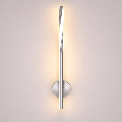 VenCore Twynor Silver 6093-20156 - Μοντέρνο Επιτοίχιο Φωτιστικό Απλίκα LED 40CM 10W Ασημί Αλουμίνιο με Ρυθμιζόμενο CCT Λευκό - Ημέρας - Θερμό - Χειρισμός CCT μέσω Διακόπτη On-Off