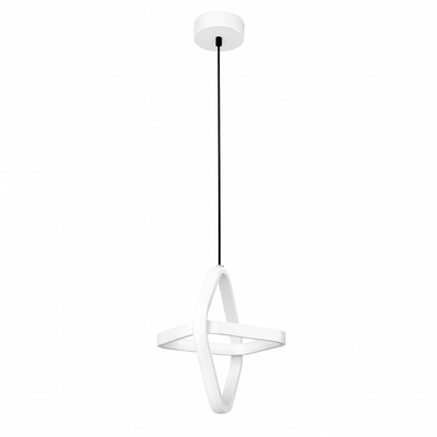 VenCore Axis White 6089-20027 - Μοντέρνο Κρεμαστό Φωτιστικό Οροφής LED 22W Λευκό Αλουμίνιο με Ρυθμιζόμενο CCT Λευκό - Ημέρας - Θερμό - Χειρισμός CCT μέσω Διακόπτη On-Off - Φ22 x Υ24cm