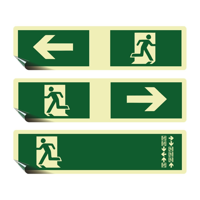 VenCore 6094-10003 - Emergency Light with Batteries - Φωτιστικό Ασφαλείας - Σήμανσης EXIT 230 Volt 3 Watt με Μπαταρία 1200 mAh - 3 Διαφορετικά Αυτοκόλλητα Σήμανσης - Ψυχρό Λευκό 6500K