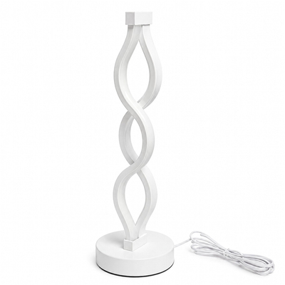 VenCore Heliora White 2792-20010 - Μοντέρνο Επιτραπέζιο Φωτιστικό LED USB 8W 5 Volt Λευκό Αλουμίνιο με Ρυθμιζόμενο CCT Λευκό - Ημέρας - Θερμό - Χειρισμός CCT μέσω Controller με Καλώδιο