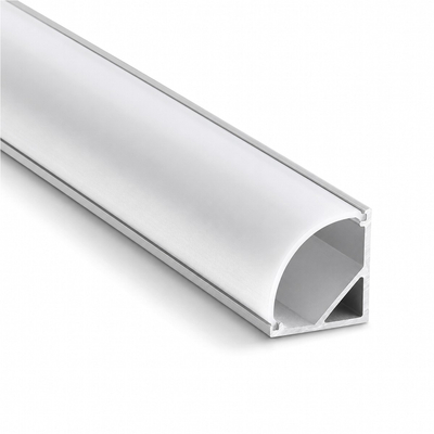 VenCore 9177-50003 - Aluminum Corner Profile 1M - Γωνιακό Προφίλ Αλουμινίου 1 Μέτρο με Press On Γαλακτερό Κάλυμμα - Μ100 x Π2.15 x Υ1.26cm