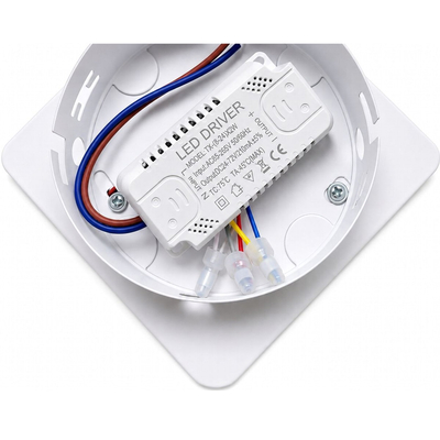 VenCore Elara White 6093-20010 - Μοντέρνο Επιτοίχιο Φωτιστικό Απλίκα LED 12W Λευκό Αλουμίνιο με Ρυθμιζόμενο CCT Λευκό - Ημέρας - Θερμό - Χειρισμός CCT μέσω Διακόπτη On-Off - Μ29 x Π25 x Υ5.5cm