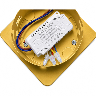 VenCore Elara Gold 6093-20012 - Μοντέρνο Επιτοίχιο Φωτιστικό Απλίκα LED 12W Χρυσό Αλουμίνιο με Ρυθμιζόμενο CCT Λευκό - Ημέρας - Θερμό - Χειρισμός CCT μέσω Διακόπτη On-Off - Μ29 x Π25 x Υ5.5cm